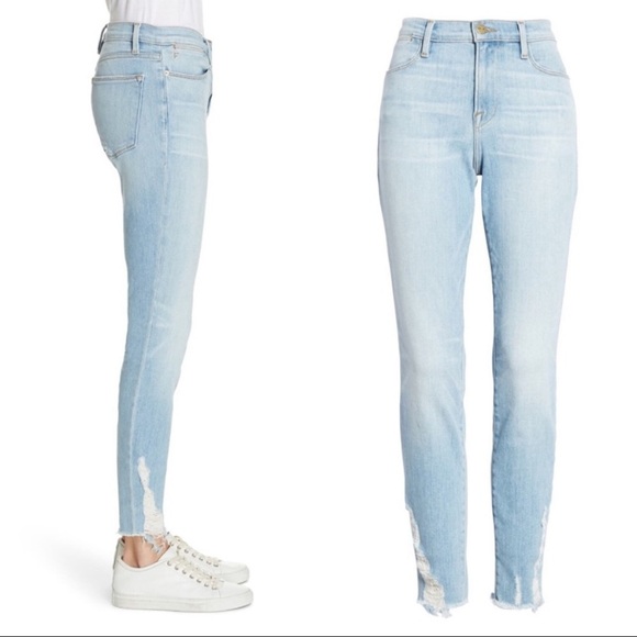 FRAME Le High‎ Raw Hem Ankle Skinny Jeans - Picture 3 of 8